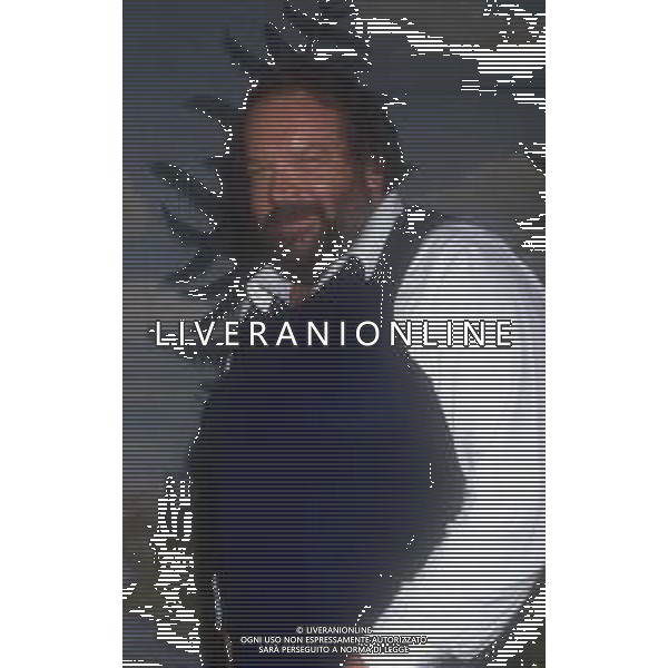 DIAP-RETROSPETTIVA BUD SPENCER PSEUDONIMO DI CARLO PEDERSOLI ATTORE NELLA FOTO BUD SPENCER A TERRAZZA MARTINI A MILANO NELL\'ANNO 1982 AG ALDO LIVERANI SAS