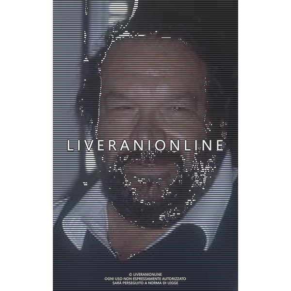 DIAP-RETROSPETTIVA BUD SPENCER PSEUDONIMO DI CARLO PEDERSOLI ATTORE NELLA FOTO BUD SPENCER A TERRAZZA MARTINI A MILANO NELL\'ANNO 1982 AG ALDO LIVERANI SAS