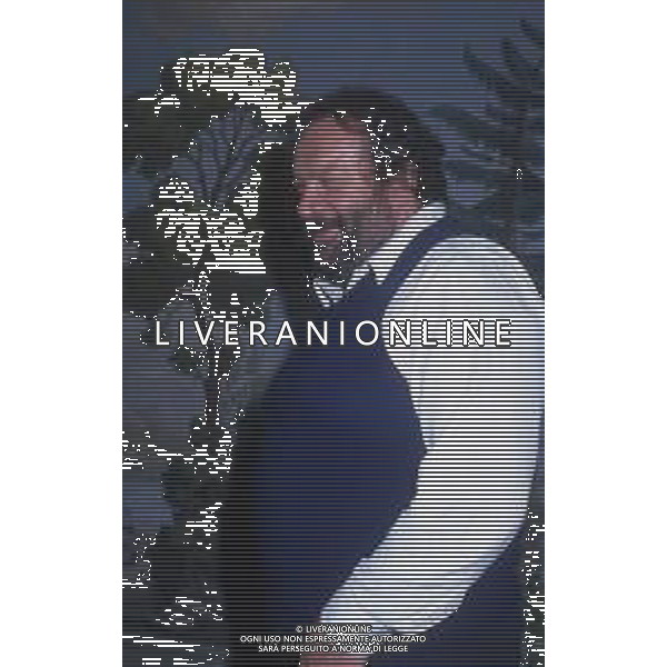 DIAP-RETROSPETTIVA BUD SPENCER PSEUDONIMO DI CARLO PEDERSOLI ATTORE NELLA FOTO BUD SPENCER A TERRAZZA MARTINI A MILANO NELL\'ANNO 1982 AG ALDO LIVERANI SAS