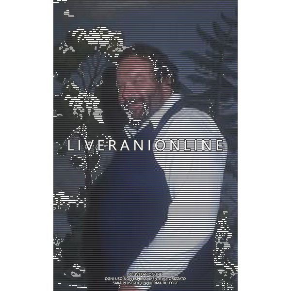 DIAP-RETROSPETTIVA BUD SPENCER PSEUDONIMO DI CARLO PEDERSOLI ATTORE NELLA FOTO BUD SPENCER A TERRAZZA MARTINI A MILANO NELL\'ANNO 1982 AG ALDO LIVERANI SAS