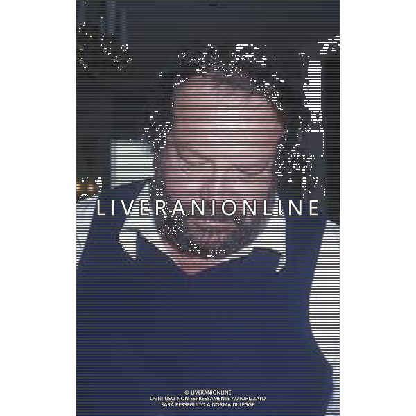 DIAP-RETROSPETTIVA BUD SPENCER PSEUDONIMO DI CARLO PEDERSOLI ATTORE NELLA FOTO BUD SPENCER A TERRAZZA MARTINI A MILANO NELL\'ANNO 1982 AG ALDO LIVERANI SAS