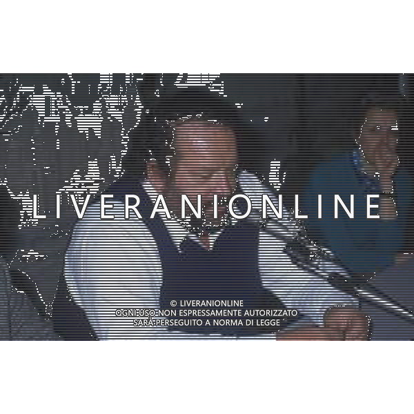 DIAP-RETROSPETTIVA BUD SPENCER PSEUDONIMO DI CARLO PEDERSOLI ATTORE NELLA FOTO BUD SPENCER A TERRAZZA MARTINI A MILANO NELL\'ANNO 1982 AG ALDO LIVERANI SAS
