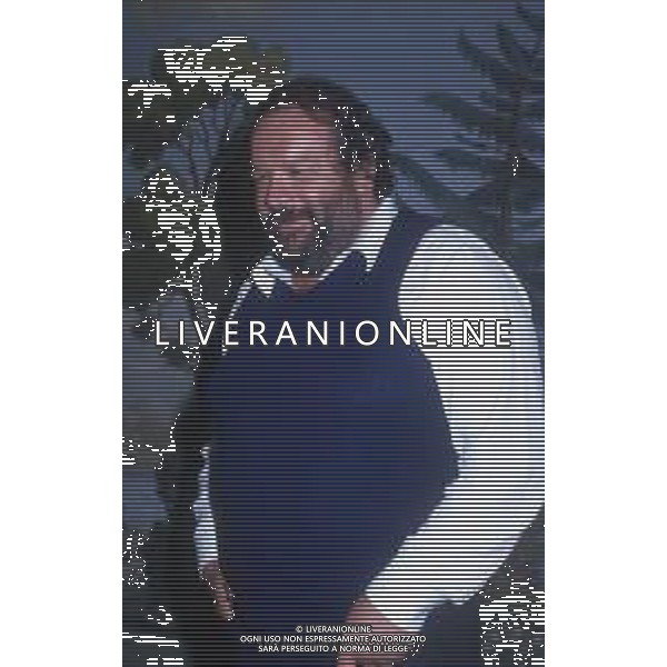 DIAP-RETROSPETTIVA BUD SPENCER PSEUDONIMO DI CARLO PEDERSOLI ATTORE NELLA FOTO BUD SPENCER A TERRAZZA MARTINI A MILANO NELL\'ANNO 1982 AG ALDO LIVERANI SAS