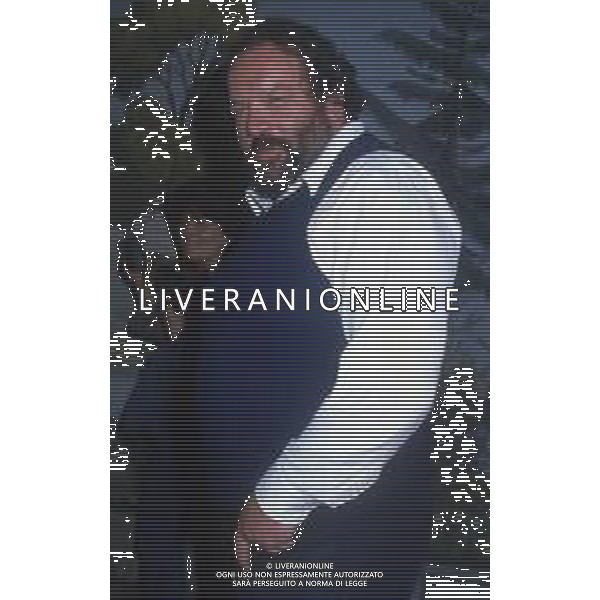 DIAP-RETROSPETTIVA BUD SPENCER PSEUDONIMO DI CARLO PEDERSOLI ATTORE NELLA FOTO BUD SPENCER A TERRAZZA MARTINI A MILANO NELL\'ANNO 1982 AG ALDO LIVERANI SAS