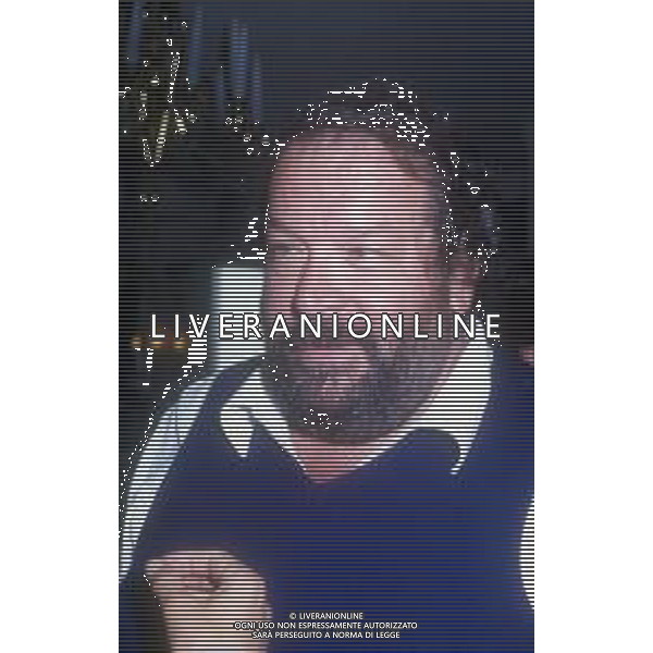 DIAP-RETROSPETTIVA BUD SPENCER PSEUDONIMO DI CARLO PEDERSOLI ATTORE NELLA FOTO BUD SPENCER A TERRAZZA MARTINI A MILANO NELL\'ANNO 1982 AG ALDO LIVERANI SAS