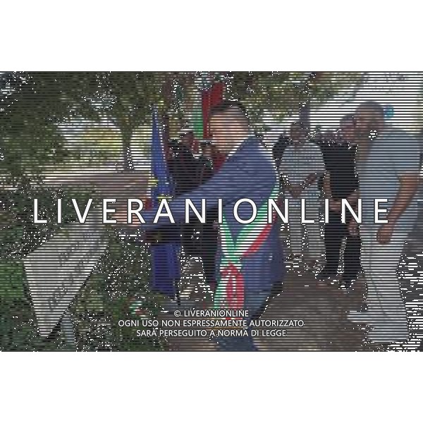 IMOLA 11 09 2023 CERIMONIA DI COMMEMORAZIONE DELLE VITTIME DELL\'ATTENTATO DELL\'11 SETTEMBRE 2001 NELLA FOTO DA SINISTRA SINDACO MARCO PANIERI RAPPRESENTANTI DELLA CASA ISLAMICA DI IMOLA E MONS DON ANDREA QUERZE\' ©SANNA/AGENZIA ALDO LIVERANI SAS