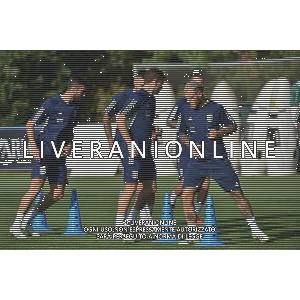 TVRG Allenamento Italia nella foto un momento dell\'allenamento Carnago (VA) 11-09-2023 Allenamento della Nazionale Italiana presso il centro sportivo di Milanello in preparazione della gara contro l\'Ucraina valevole per le qualificazioni a UEFA Euro 2024 foto Roberto Garavaglia/ag. Aldo Liverani sas