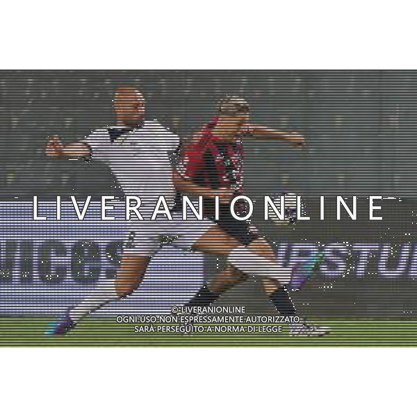 Riccardo Tonin (Calcio Foggia 1920) and Gennaro Scognamiglio (Giugliano Calcio 1928) during the Italian soccer Serie C match Calcio Foggia vs Giugliano Calcio 1928 on September 11, 2023 at Pino Zaccheria Stadium in Foggia, Italy. Photo by Emmanuele Mastrodonato/ag. Aldo Liverani sas/AGENZIA ALDO LIVERANI SAS