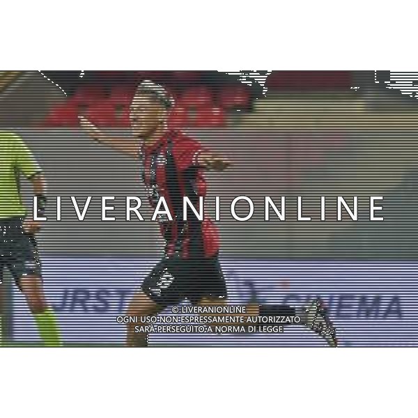 Riccardo Tonin (Calcio Foggia 1920) celebrates after scoring a goal during the Italian soccer Serie C match Calcio Foggia vs Giugliano Calcio 1928 on September 11, 2023 at Pino Zaccheria Stadium in Foggia, Italy. Photo by Emmanuele Mastrodonato/ag. Aldo Liverani sas/AGENZIA ALDO LIVERANI SAS
