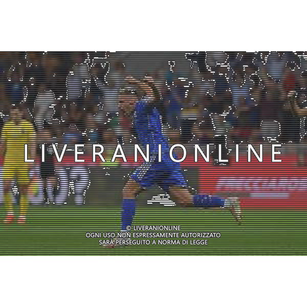 TVMV-Milano 12.09.2023 Stadio Giuseppe Meazza ©Manuela Viganti/Agenzia Aldo Liverani Italia vs Ucraina Qualificazioni Europeo 2024 Nella foto: esultanza dopo il gol di davide frattesi ©Viganti/AGENZIA ALDO LIVERANI SAS