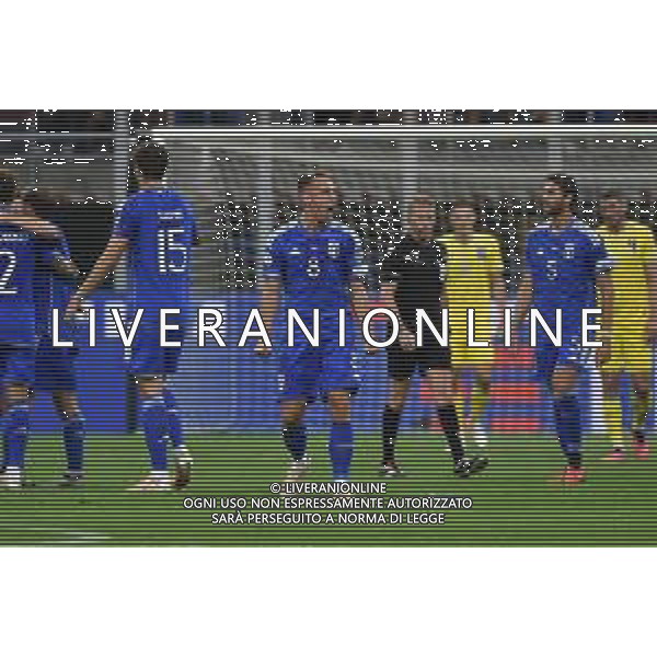 Italia vs Ucraina nella foto Davide Frattesi (Italia) esulta dopo il gol dell\'1 a 0 Milano 12-09-2023 Stadio Giuseppe Meazza - San Siro Gruppo C di qualificazione a UEFA EURO 2024 foto Roberto Garavaglia/ag. Aldo Liverani sas