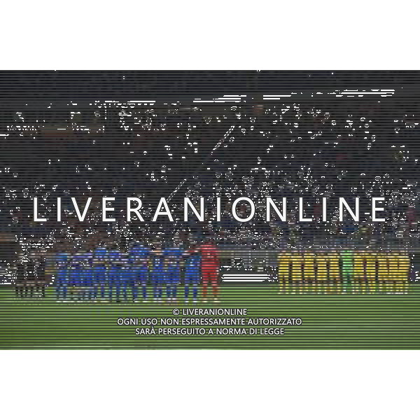 Italia vs Ucraina nella foto minuto di silenzio Milano 12-09-2023 Stadio Giuseppe Meazza - San Siro Gruppo C di qualificazione a UEFA EURO 2024 foto Roberto Garavaglia/ag. Aldo Liverani sas