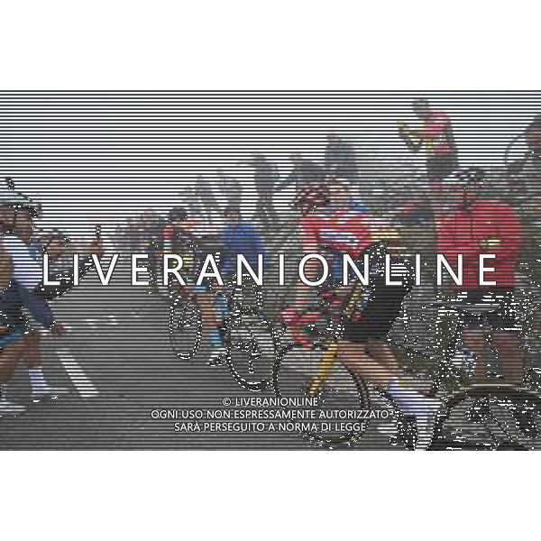 13-09-2023 Vuelta A Espana; Tappa 17 Ribadesella - Alto De L\'angliru; 2023, Bahrain - Victorious; 2023, Jumbo - Visma; Landa Meana, Mikel; Kuss, Sepp; Alto De L\'angliru; FOTO STEFANO SIROTTI-AG ALDO LIVERANI SAS