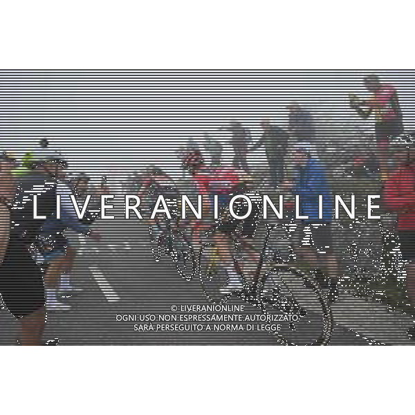 13-09-2023 Vuelta A Espana; Tappa 17 Ribadesella - Alto De L\'angliru; 2023, Bahrain - Victorious; 2023, Jumbo - Visma; Landa Meana, Mikel; Kuss, Sepp; Alto De L\'angliru; FOTO STEFANO SIROTTI-AG ALDO LIVERANI SAS