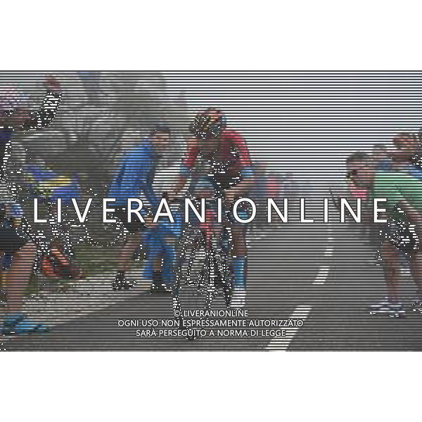 13-09-2023 Vuelta A Espana; Tappa 17 Ribadesella - Alto De L\'angliru; 2023, Bahrain - Victorious; Buitrago Sanchez, Santiago; Alto De L\'angliru; ©SIROTTI/AGENZIA ALDO LIVERANI SAS