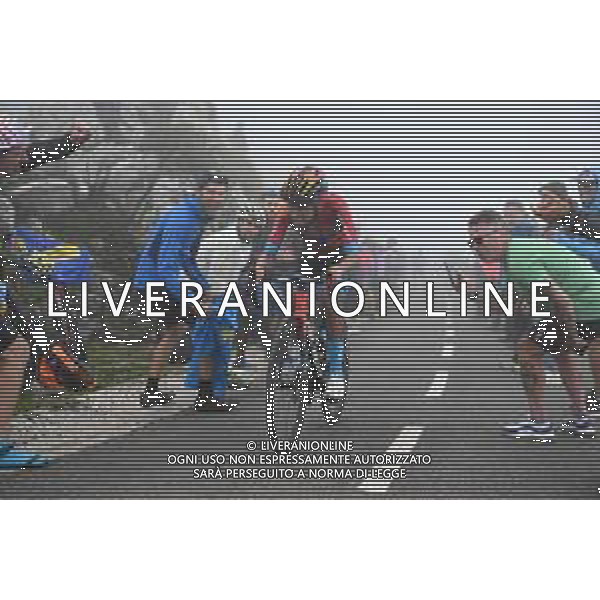 13-09-2023 Vuelta A Espana; Tappa 17 Ribadesella - Alto De L\'angliru; 2023, Bahrain - Victorious; Buitrago Sanchez, Santiago; Alto De L\'angliru; ©SIROTTI/AGENZIA ALDO LIVERANI SAS