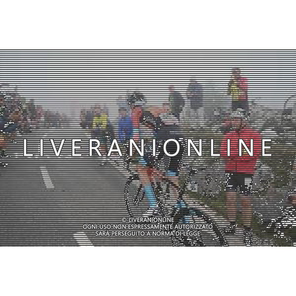 13-09-2023 Vuelta A Espana; Tappa 17 Ribadesella - Alto De L\'angliru; 2023, Bahrain - Victorious; Poels, Wouter; Alto De L\'angliru; ©SIROTTI/AGENZIA ALDO LIVERANI SAS