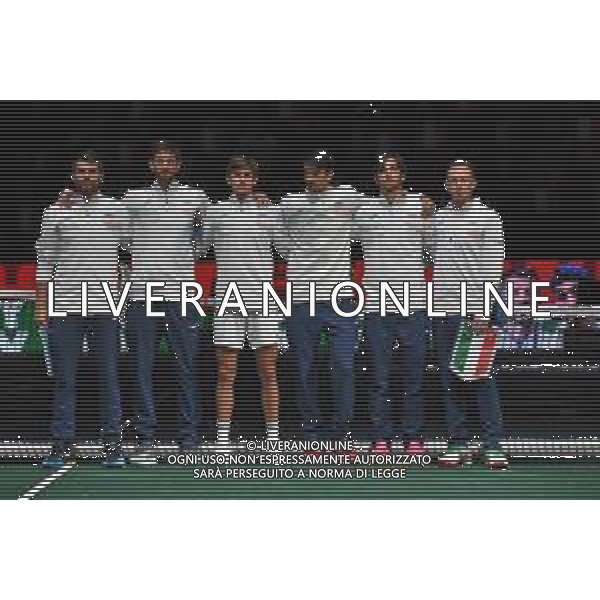 Davis Cup 2023 Unipol Arena 15 Settembre Italia vs Cile Nella foto: Nazionale Italiana Davis 2023 FOTO ANDREA ROSITO-AG ALDO LIVERANI SAS