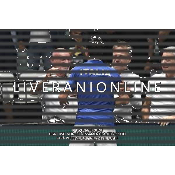 Davis Cup 2023 Unipol Arena 15 Settembre Italia vs Cile Nella foto: Gipo Arbino e Lorenzo Sonego FOTO ANDREA ROSITO-AG ALDO LIVERANI SAS