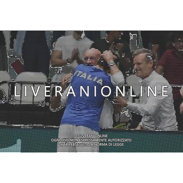 Davis Cup 2023 Unipol Arena 15 Settembre Italia vs Cile Nella foto: Gipo Arbino e Lorenzo Sonego FOTO ANDREA ROSITO-AG ALDO LIVERANI SAS