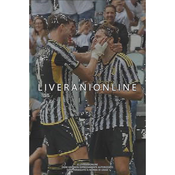 Torino 16.09.2023 Allianz Stadium @Manuela Viganti/Ag. Aldo Liverani sas Juventus vs Lazio Campionato Calcio Serie A TIM 2023/2024 4a giornata Nella foto: esultanza federico chiesa e dusan vlahovic ©Viganti/AGENZIA ALDO LIVERANI SAS