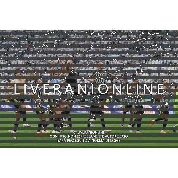 Torino 16.09.2023 Allianz Stadium @Manuela Viganti/Ag. Aldo Liverani sas Juventus vs Lazio Campionato Calcio Serie A TIM 2023/2024 4a giornata Nella foto: esultanza juventus a fine gara ©Viganti/AGENZIA ALDO LIVERANI SAS