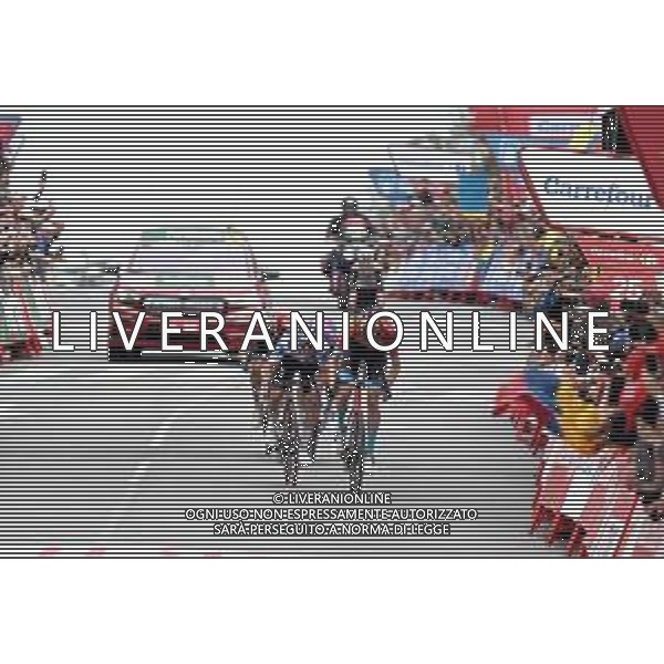 16-09-2023 Vuelta A Espana; Tappa 20 Manzanares El Real - Guadarrama; 2023, Bahrain - Victorious; 2023, Soudal - Quickstep; Poels, Wouter; Evenepoel, Remco; Guadarrama; ©SIROTTI/AGENZIA ALDO LIVERANI SAS