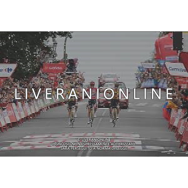 16-09-2023 Vuelta A Espana; Tappa 20 Manzanares El Real - Guadarrama; 2023, Jumbo - Visma; Kuss, Sepp; Vingegaard, Jonas; Roglic, Primoz; Guadarrama; ©SIROTTI/AGENZIA ALDO LIVERANI SAS