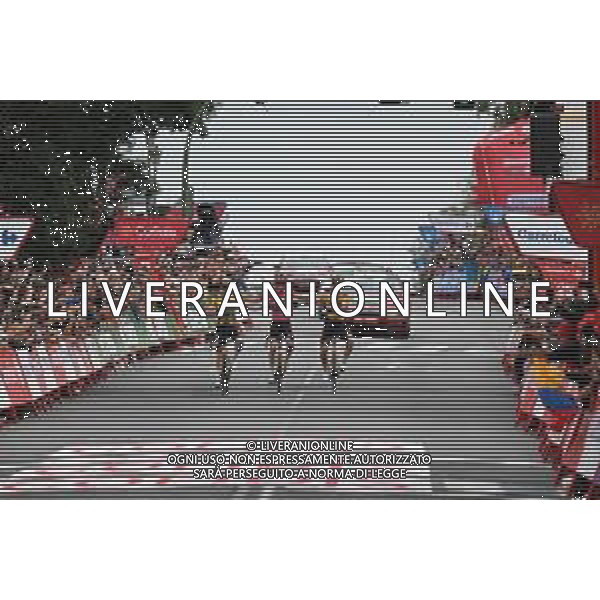 16-09-2023 Vuelta A Espana; Tappa 20 Manzanares El Real - Guadarrama; 2023, Jumbo - Visma; Kuss, Sepp; Vingegaard, Jonas; Roglic, Primoz; Guadarrama; ©SIROTTI/AGENZIA ALDO LIVERANI SAS