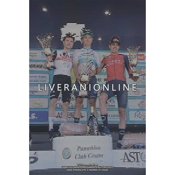 16-09-2023 Memorial Pantani; 2023, Astana Qazaqstan; 2023, Uae Emirates; 2023, Ineos Grenadiers; Lutsenko, Alexey; Hirschi, Marc; Sivakov, Pavel; Longiano; ©SIROTTI/AGENZIA ALDO LIVERANI SAS