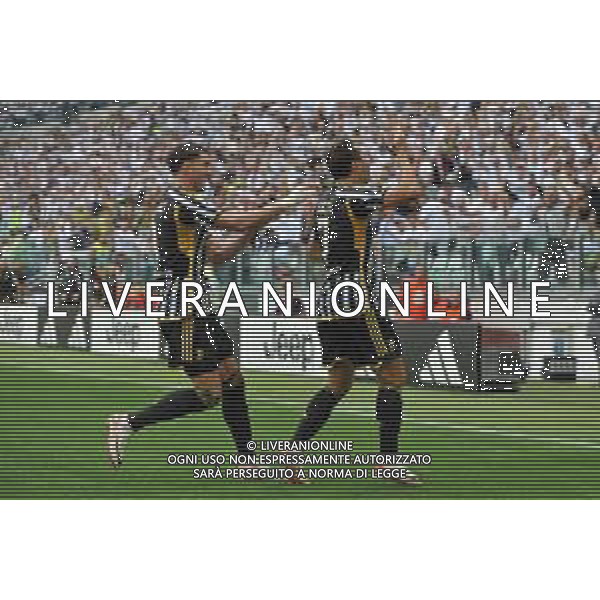 Torino 16.09.2023 Allianz Stadium @Manuela Viganti/Ag. Aldo Liverani sas Juventus vs Lazio Campionato Calcio Serie A TIM 2023/2024 4a giornata Nella foto: esultanza dusan vlahovic e fedrico chiesa dopo il gol ©Viganti/AGENZIA ALDO LIVERANI SAS