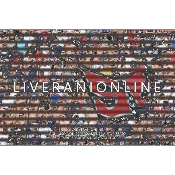 17-9-2023. Cagliari calcio-Udinese calcio. 4° giornata campionato calcio italiano Serie A 2023/2024, Stadio Unipol Domus Cagliari. Foto Salvatore Moi/Agenzia Aldo Liverani s.a.s. Nella foto: Sconvolts, tifosi del Cagliari in casa, nella curva nord dello stadio Unipol Domus di Cagliari ©MOI SALVATORE/AGENZIA ALDO LIVERANI SAS