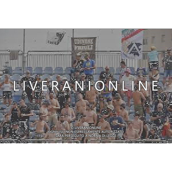 17-9-2023. Cagliari calcio-Udinese calcio. 4° giornata campionato calcio italiano Serie A 2023/2024, Stadio Unipol Domus Cagliari. Foto Salvatore Moi/Agenzia Aldo Liverani s.a.s. Nella foto: Tifosi Udinese in trasferta, nel settore ospiti dello stadio Unipol Domus di Cagiari ©MOI SALVATORE/AGENZIA ALDO LIVERANI SAS