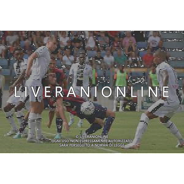 17-9-2023. Cagliari calcio-Udinese calcio. 4° giornata campionato calcio italiano Serie A 2023/2024, Stadio Unipol Domus Cagliari. Foto Salvatore Moi/Agenzia Aldo Liverani s.a.s. Nella foto:Antoine Makoumbou Cagliari, Leonardo Pavoletti Cagliari ©MOI SALVATORE/AGENZIA ALDO LIVERANI SAS