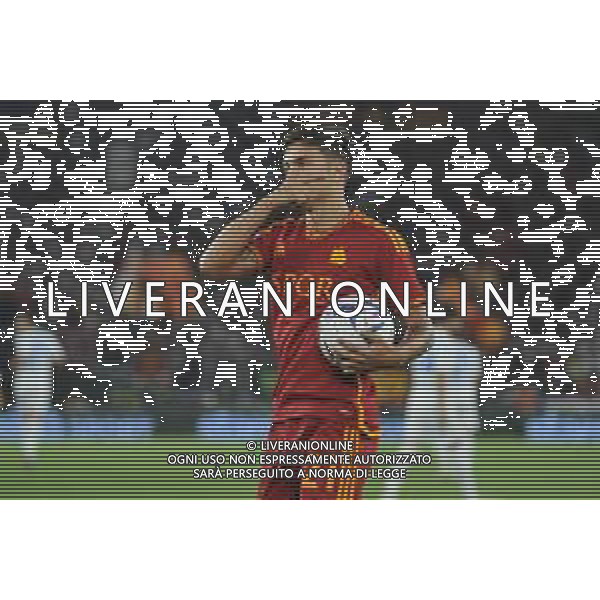 Roma vs Empoli - Campionato Serie A - 4 giornata - Stadio Olimpico - Roma 16-09-2023 nella foto Esultanza dopo il gol su Rigore di paulo Dybala ©Federico Gaetano/AGENZIA ALDO LIVERANI SAS