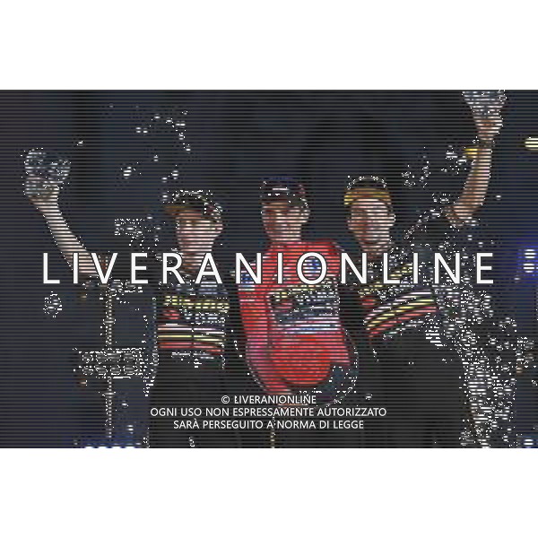 17-09-2023 Vuelta A Espana; Tappa 21 Hipodromo De La Zarzuela - Madrid; 2023, Jumbo - Visma; Kuss, Sepp; Vingegaard, Jonas; Roglic, Primoz; Madrid; ©SIROTTI/AGENZIA ALDO LIVERANI SAS
