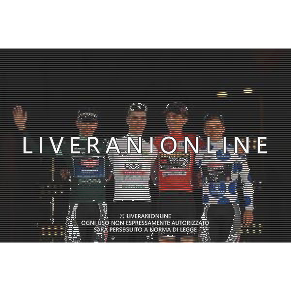17-09-2023 Vuelta A Espana; Tappa 21 Hipodromo De La Zarzuela - Madrid; 2023, Jumbo - Visma; 2023, Alpecin - Deceuninck; 2023, Uae Emirates; 2023, Soudal - Quickstep; Kuss, Sepp; Groves, Kaden; Ayuso Pesquera, Juan; Evenepoel, Remco; Madrid; ©SIROTTI/AGENZIA ALDO LIVERANI SAS