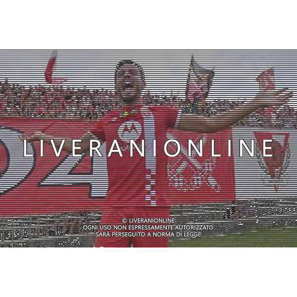 TVRG Monza vs Lecce nella foto Andrea Carboni (Monza) esulta dopo il gol del 2 a 1 ma la rete viene poi annullata per fuorigioco con l\'aiuto del VAR Monza 17-09-2023 U-Power Stadium Campionato Serie A TIM - 4a giornata foto Roberto Garavaglia/ag. Aldo Liverani sas/AGENZIA ALDO LIVERANI SAS