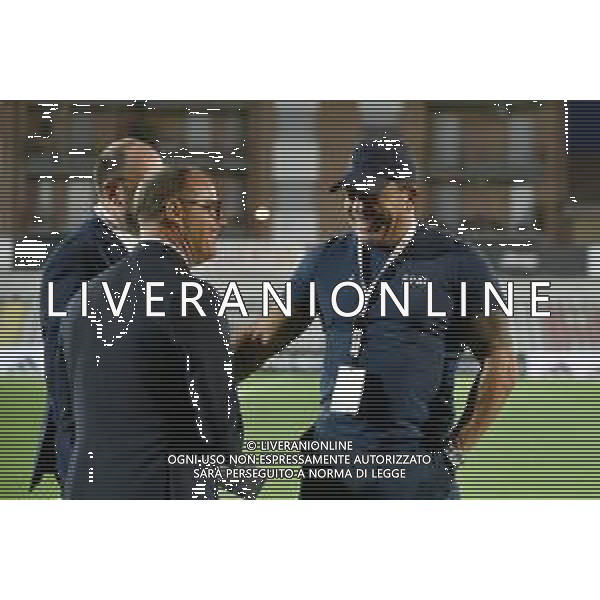 Alessandria 19.09.2023 Stadio Giuseppe Moccagatta @Manuela Viganti/Ag. Aldo Liverani sas Juventus Next Gen vs Spal Campionato Calcio Serie C Girone B 2023/2024 4a giornata Nella foto: joseph tacopina presidente della spal e gianluca pessotto ©Viganti/AGENZIA ALDO LIVERANI SAS