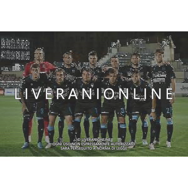 Alessandria 19.09.2023 Stadio Giuseppe Moccagatta @Manuela Viganti/Ag. Aldo Liverani sas Juventus Next Gen vs Spal Campionato Calcio Serie C Girone B 2023/2024 4a giornata Nella foto: la formazione della spal da sx verso dx: mattia del favero, matteo buscagin, marco carraro, luca siligardi,matteo arena, patryk peda, fabio maistro,riccardo collodel, simone rabbi, alessandro tripaldelli, alessandro orfei ©Viganti/AGENZIA ALDO LIVERANI SAS