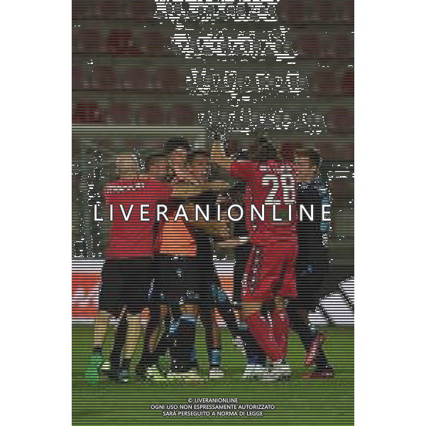 Alessandria 19.09.2023 Stadio Giuseppe Moccagatta @Manuela Viganti/Ag. Aldo Liverani sas Juventus Next Gen vs Spal Campionato Calcio Serie C Girone B 2023/2024 4a giornata Nella foto: esultanza spal dopo il gol di marco bertini ©Viganti/AGENZIA ALDO LIVERANI SAS