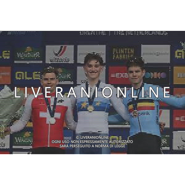 20-09-2023 European Championships Cronometro Elite; 2023, Ineos Grenadiers; 2023, Ef Education - Easypost; Tarling, Joshua; Bissegger, Stefan; Van Aert, Wout; Emmen; FOTO STEFANO SIROTTI-AG ALDO LIVERANI SAS