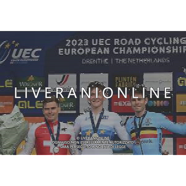 20-09-2023 European Championships Cronometro Elite; 2023, Ineos Grenadiers; 2023, Ef Education - Easypost; Tarling, Joshua; Bissegger, Stefan; Van Aert, Wout; Emmen; FOTO STEFANO SIROTTI-AG ALDO LIVERANI SAS