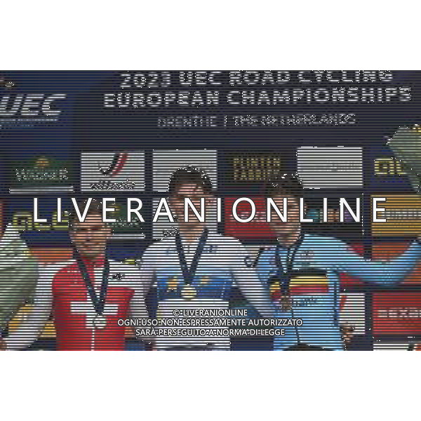 20-09-2023 European Championships Cronometro Elite; 2023, Ineos Grenadiers; 2023, Ef Education - Easypost; Tarling, Joshua; Bissegger, Stefan; Van Aert, Wout; Emmen; FOTO STEFANO SIROTTI-AG ALDO LIVERANI SAS