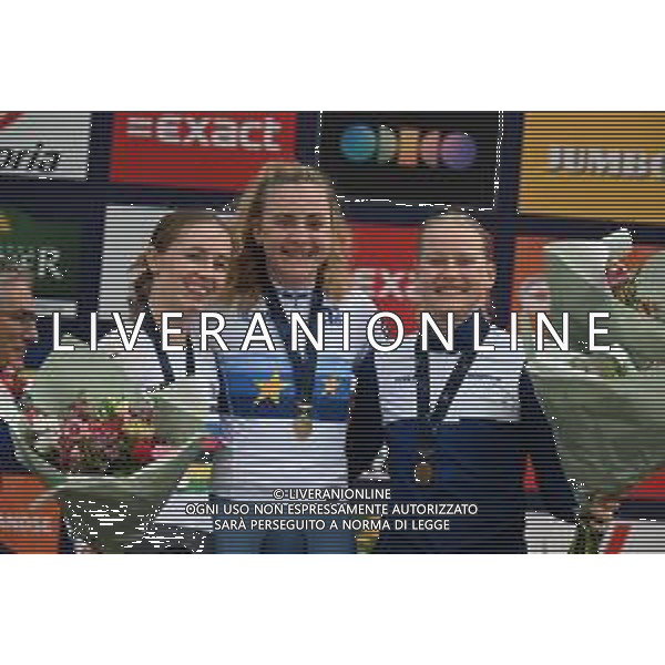 20-09-2023 European Championships Cronometro U23 Women; 2023, Great Britain; 2023, Germany; 2023, Finlandia; Backstedt, Zoe; Niedermaier, Antonia; Ahtosalo, Anniina; Emmen; ©SIROTTI/AGENZIA ALDO LIVERANI SAS