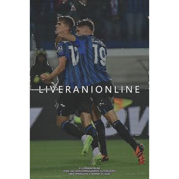TVRG Atalanta vs Rakow Czestochowa nella foto Charles de Ketelaere (Atalanta) e Berat Djimsiti (Atalanta) esultano dopo il gol dell\'1 a 0 Bergamo 21-09-2023 Gewiss Stadium - Stadio Atleti Azzurri d\'Italia UEFA Europa League - fase a gironi Gruppo D - 1a giornata foto Roberto Garavaglia/ag. Aldo Liverani sas/AGENZIA ALDO LIVERANI SAS