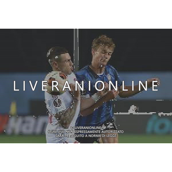 TVRG Atalanta vs Rakow Czestochowa nella foto Bogdan Racovitan (Rakow Czestochowa) e Giorgio Scalvini (Atalanta) Bergamo 21-09-2023 Gewiss Stadium - Stadio Atleti Azzurri d\'Italia UEFA Europa League - fase a gironi Gruppo D - 1a giornata foto Roberto Garavaglia/ag. Aldo Liverani sas/AGENZIA ALDO LIVERANI SAS