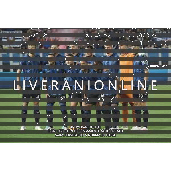 TVRG Atalanta vs Rakow Czestochowa nella foto formazione Atalanta, in piedi da SX Giorgio Scalvini, Rafael Toloi, Berat Djimsiti, Marten de Roon, Charles de Ketelaere, Juan Musso e Matteo Ruggeri; in basso da SX Davide Zappacosta, Teun Koopmeiners, Luis Muriel e Ademola Lookman Bergamo 21-09-2023 Gewiss Stadium - Stadio Atleti Azzurri d\'Italia UEFA Europa League - fase a gironi Gruppo D - 1a giornata foto Roberto Garavaglia/ag. Aldo Liverani sas/AGENZIA ALDO LIVERANI SAS