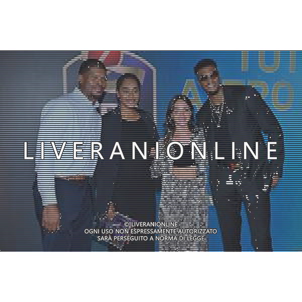 TVRG LBA Awards nella foto da SX Kyle Hines (Olimpia Milano), Gianna Smith, Benedetta Pennati e Jeff Brooks (Reyer Venezia) Milano 20-09-2023 Consegna dei LBA Awards 2023 per la stagione 2022-2023 e di speciali premi alla carriera per alcune delle leggende del basket tricolore foto Roberto Garavaglia/ag. Aldo Liverani sas