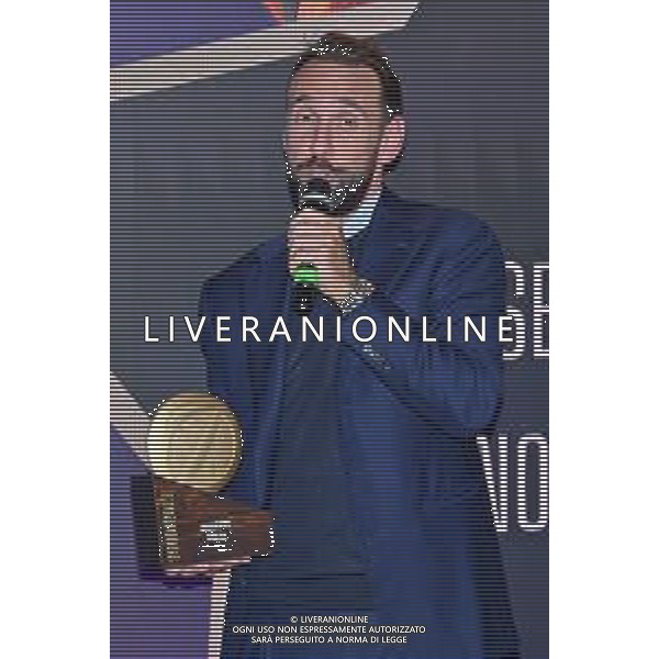 TVRG LBA Awards nella foto Giuseppe Poeta premio alla carriera Milano 20-09-2023 Consegna dei LBA Awards 2023 per la stagione 2022-2023 e di speciali premi alla carriera per alcune delle leggende del basket tricolore foto Roberto Garavaglia/ag. Aldo Liverani sas